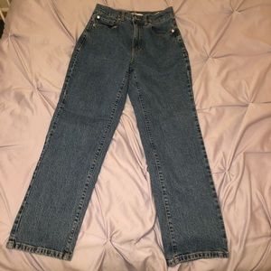 Medium wash mom jeans